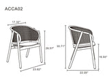 5-Piece Hathaway 47.24 Round Dining Set in Black with 4 Versailles Dining Chairs by Manhattan Comfort at Eve Furniture