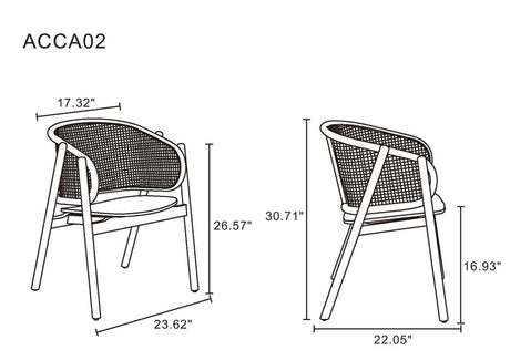 5-Piece Hathaway 47.24 Round Dining Set in Black with 4 Versailles Dining Chairs by Manhattan Comfort at Eve Furniture
