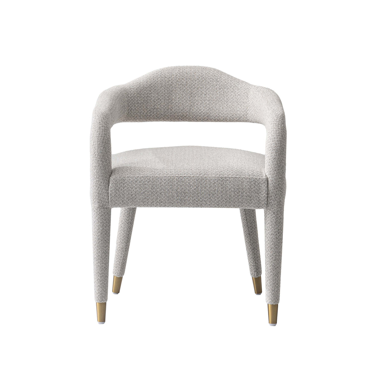 5-Piece Hathaway 47.24 Round Dining Set in Natural with 4 Aspen Dining Chairs in Silver Lining by Manhattan Comfort at Eve Furniture