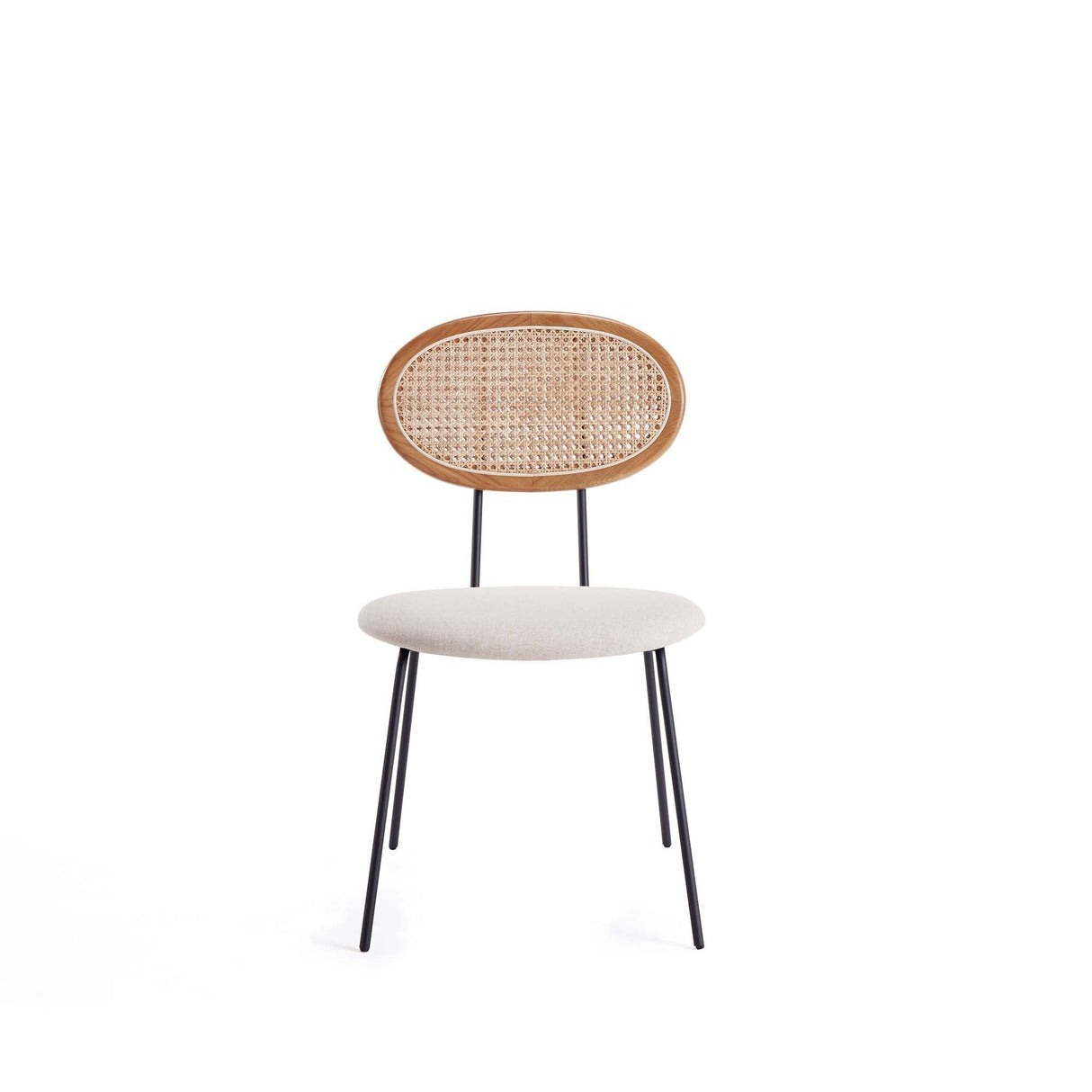 5-Piece Hathaway 47.24 Round Dining Set in Nature with 4 Jardin Dining Chairs by Manhattan Comfort at Eve Furniture