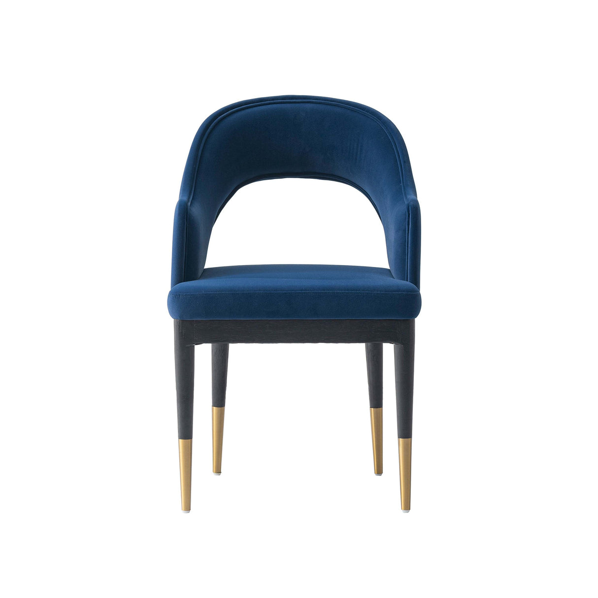 5-Piece Rockaway 70.86 Dining Set with 4 Carrington Chairs in Black and Midnight Blue by Manhattan Comfort at Eve Furniture
