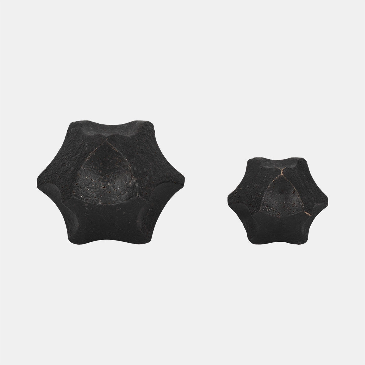 5" Textured Geometric Orb, Black