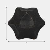 5" Textured Geometric Orb, Black