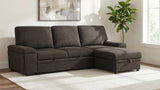 Demko Brown Sleeper Sectional Sofa with Speaker and Storage Chaise by Coaster at Eve Furniture
