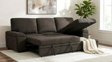 Demko Brown Sleeper Sectional Sofa with Speaker and Storage Chaise by Coaster at Eve Furniture