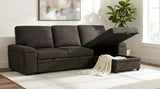 Demko Brown Sleeper Sectional Sofa with Speaker and Storage Chaise by Coaster at Eve Furniture