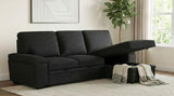 Demko Black Sleeper Sectional Sofa with Speaker and Storage Chaise by Coaster at Eve Furniture