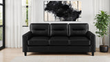 Scotland Faux Leather Upholstered Track Arm Sofa Black by Coaster at Eve Furniture