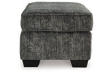 Lonoke Gunmetal Oversized Chair and Ottoman