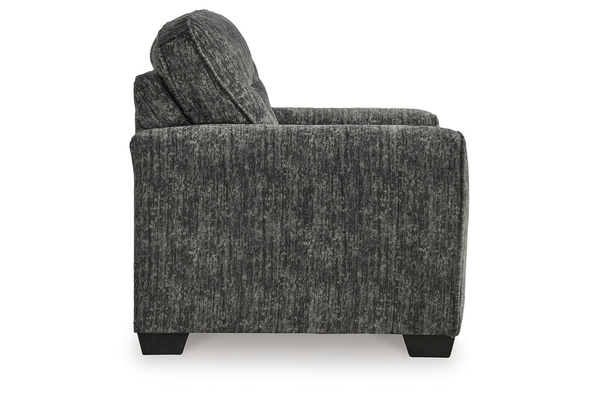 Lonoke Gunmetal Sofa, Loveseat, Oversized Chair and Ottoman