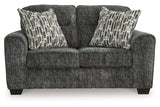 Lonoke Gunmetal Sofa, Loveseat, Oversized Chair and Ottoman