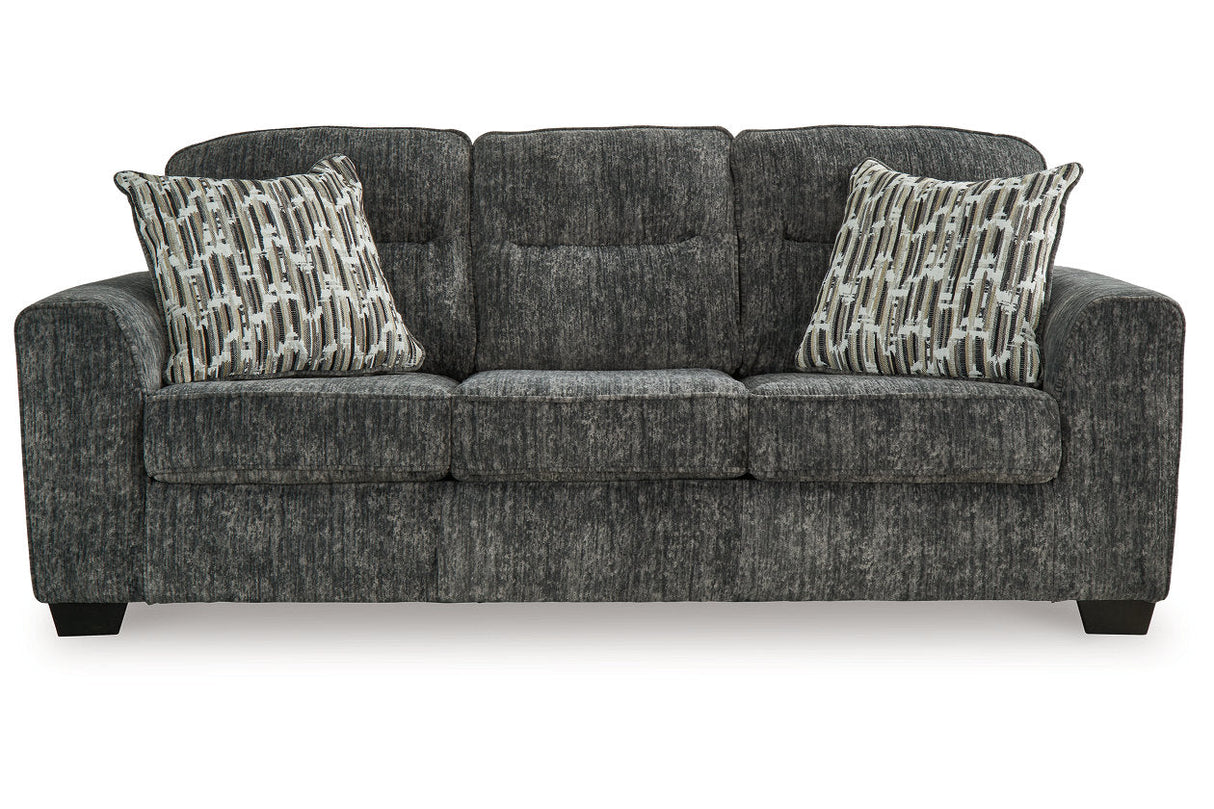 Lonoke Gunmetal Sofa, Loveseat, Oversized Chair and Ottoman