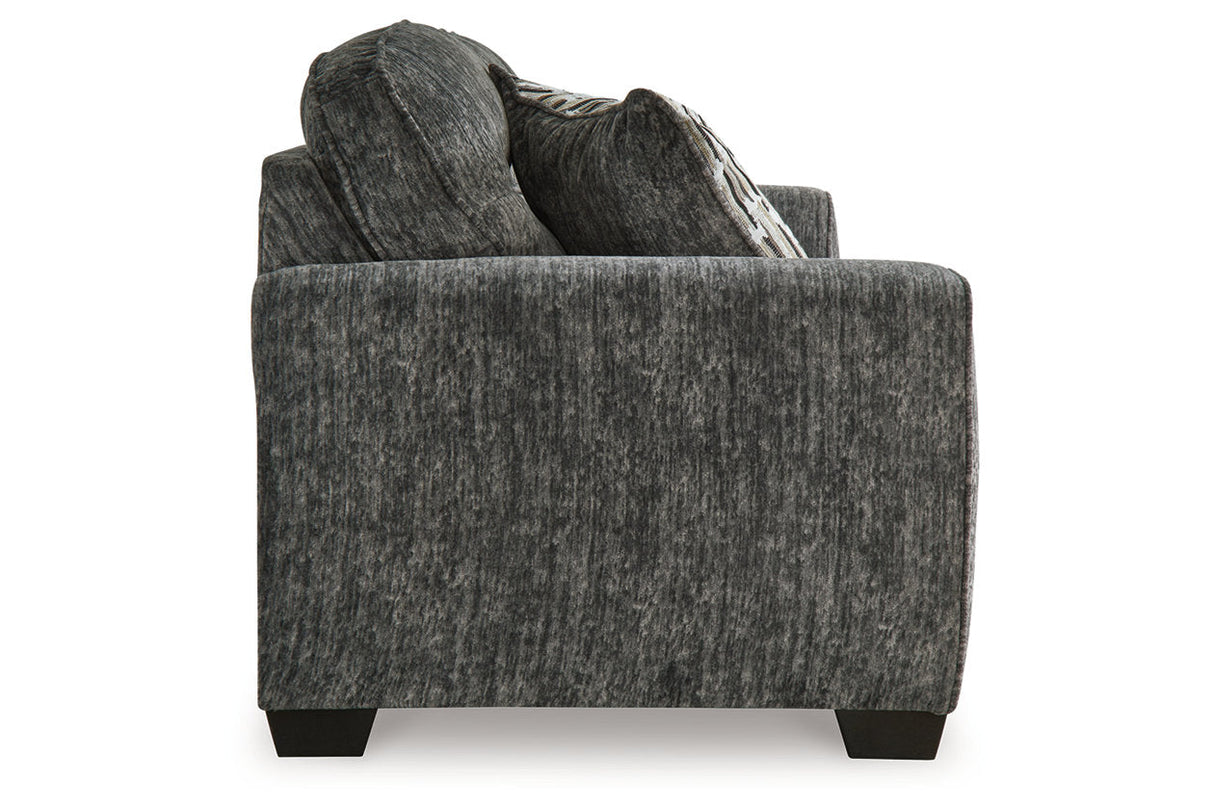 Lonoke Gunmetal Sofa, Loveseat, Oversized Chair and Ottoman