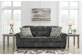 Lonoke Gunmetal Sofa, Loveseat, Oversized Chair and Ottoman