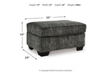 Lonoke Gunmetal Sofa, Loveseat, Oversized Chair and Ottoman