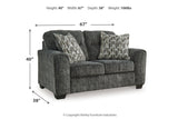 Lonoke Gunmetal Sofa, Loveseat, Oversized Chair and Ottoman