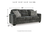 Lonoke Gunmetal Sofa, Loveseat, Oversized Chair and Ottoman