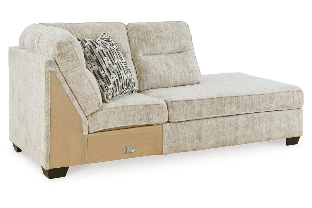 Lonoke Parchment 2-Piece Sectional with Chaise and Ottoman