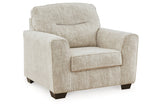 Lonoke Parchment Oversized Chair and Ottoman