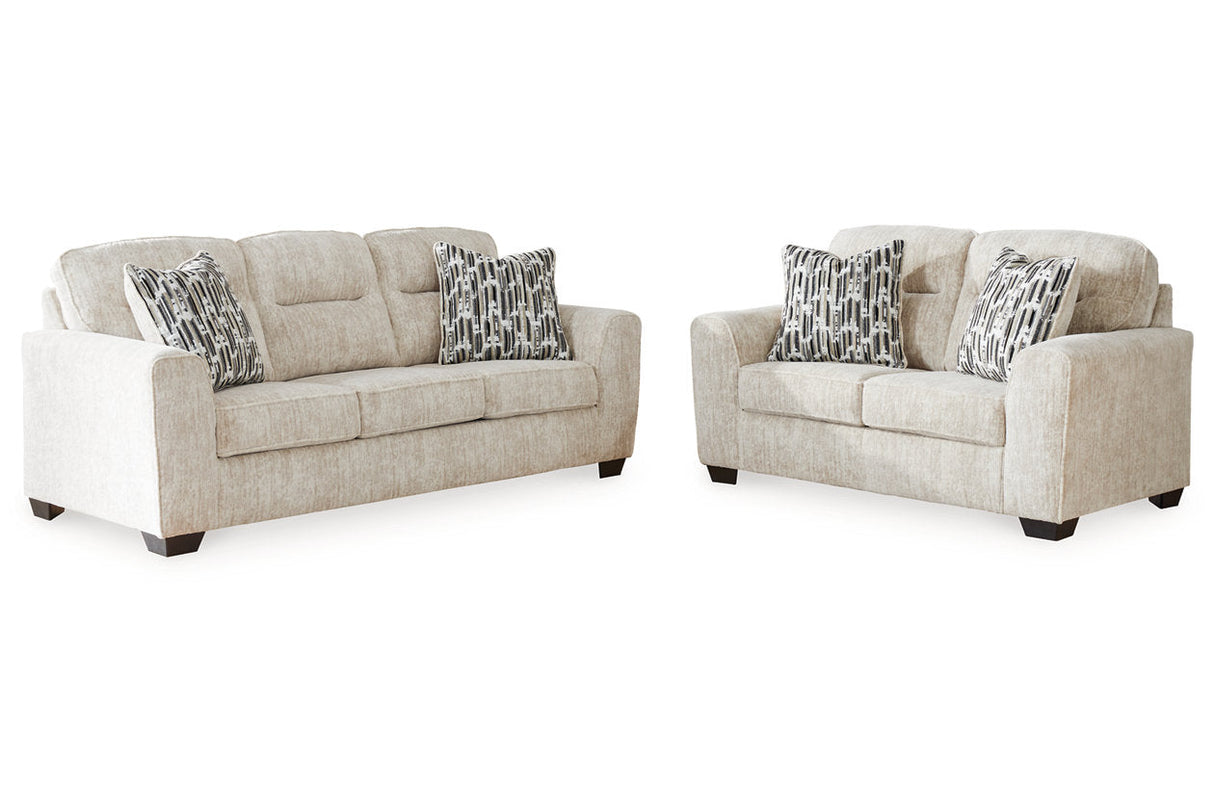 Lonoke Parchment Sofa and Loveseat