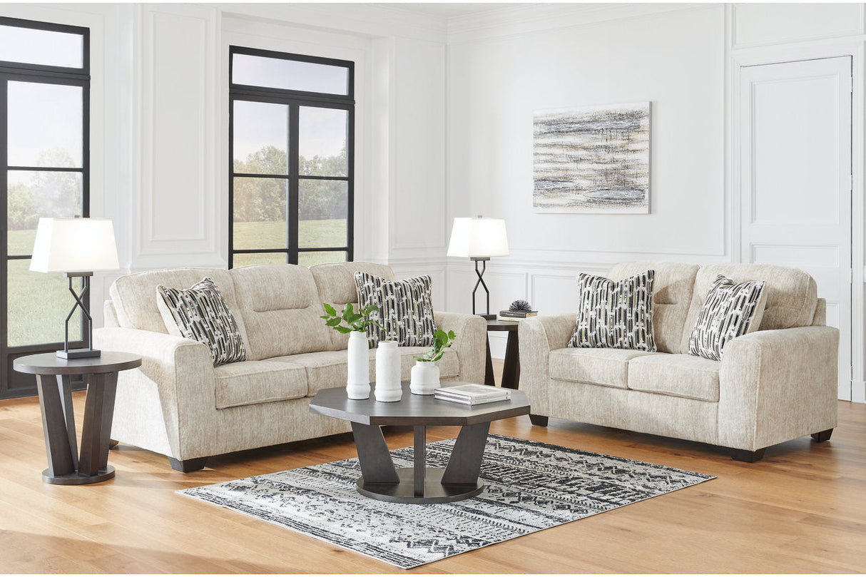 Lonoke Parchment Sofa and Loveseat