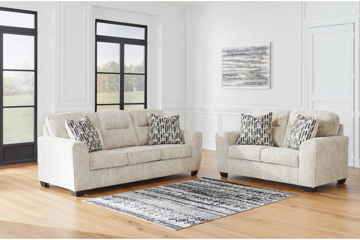 Lonoke Parchment Sofa and Loveseat