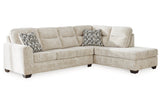 Lonoke Parchment 2-Piece Sectional with Chaise and Ottoman