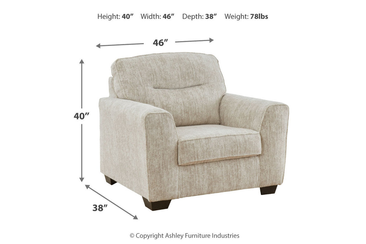 Lonoke Parchment Oversized Chair and Ottoman