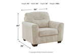 Lonoke Parchment Sofa, Loveseat, Oversized Chair and Ottoman