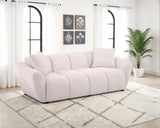 Destino Chenille Upholstered Splayed Arm Sofa Greige by Coaster at Eve Furniture