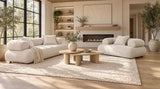 Eskola Ivory 2-Piece Chenille Sofa and Accent Chair Set by Coaster at Eve Furniture