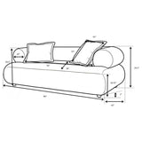 Eskola Ivory 2-Piece Chenille Sofa and Accent Chair Set by Coaster at Eve Furniture
