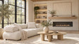 Eskola Ivory 3-seat Chenille Sofa with Rounded Shelter Arms by Coaster at Eve Furniture
