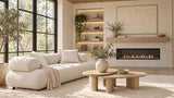 Eskola Ivory 3-seat Chenille Sofa with Rounded Shelter Arms by Coaster at Eve Furniture