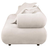 Eskola Ivory 3-seat Chenille Sofa with Rounded Shelter Arms by Coaster at Eve Furniture