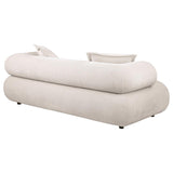 Eskola Ivory 3-seat Chenille Sofa with Rounded Shelter Arms by Coaster at Eve Furniture