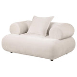 Eskola Ivory Chenille Accent Chair with Rounded Shelter Arms by Coaster at Eve Furniture