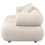 Eskola Ivory Chenille Accent Chair with Rounded Shelter Arms by Coaster at Eve Furniture