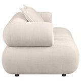 Eskola Ivory Chenille Accent Chair with Rounded Shelter Arms by Coaster at Eve Furniture