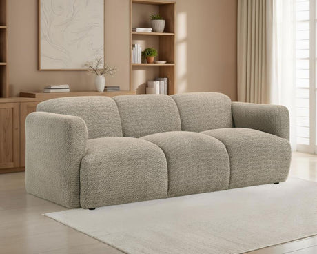 Dorset Fabric Upholstered Round Track Arm Sofa Brown by Coaster at Eve Furniture