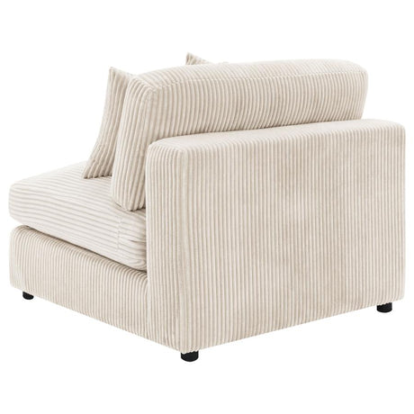 Blaine Sand Upholstered Armless Chair by Coaster at Eve Furniture