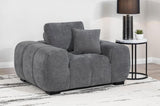Octavia Charcoal Gray Track Arm Accent Chair by Coaster at Eve Furniture