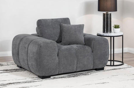 Octavia Charcoal Gray Track Arm Accent Chair by Coaster at Eve Furniture