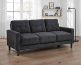 Bowen II Steel Grey Fabric Upholstered Track Arm Sofa by Coaster at Eve Furniture