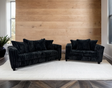 Larce Black Sofa & Loveseat by Happy Homes at Eve Furniture