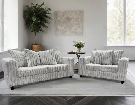 Larce Grey Sofa & Loveseat by Happy Homes at Eve Furniture