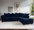 Larce Navy Blue Right Arm Facing (RAF) Sectional by Happy Homes at Eve Furniture