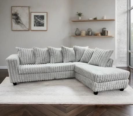Larce Gray Right Arm Facing (RAF) Sectional by Happy Homes at Eve Furniture