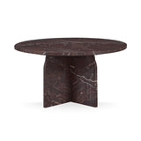 Reilly Marble Round Coffee Table - Merlot by Classic Home at Eve Furniture