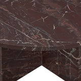 Reilly Marble Round Coffee Table - Merlot by Classic Home at Eve Furniture